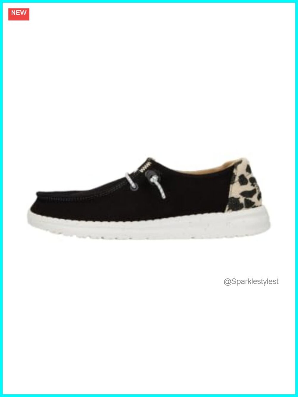 HEYDUDE Wendy Leopard Sparkle Slip On Loafer Women's Casual Shoe
